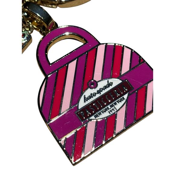 Kate Spade Italian pastry keychain with cannoli and Italian cream cake - Picture 2 of 5